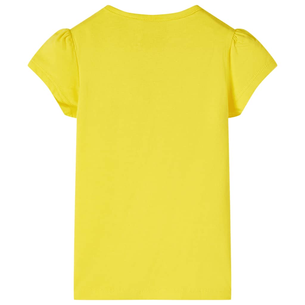 Kindershirt 128 geel