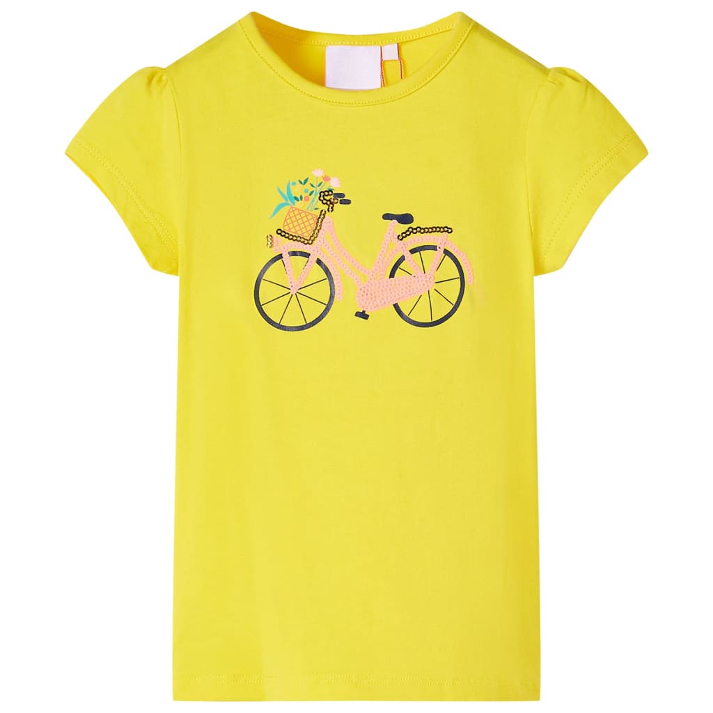 Kindershirt 128 geel