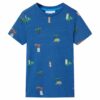 Kindershirt 128 gemêleerd donkerblauw