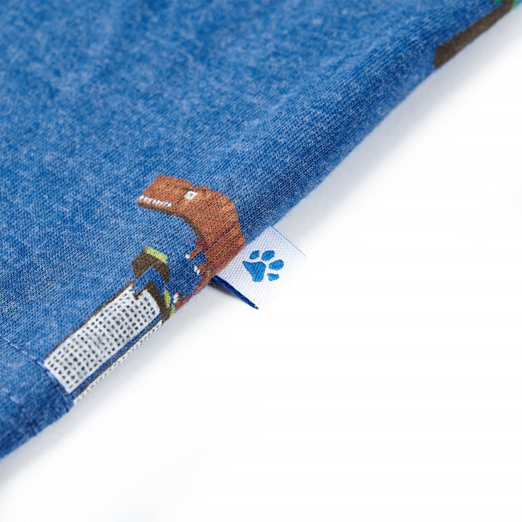 Kindershirt 128 gemêleerd donkerblauw - Image 5