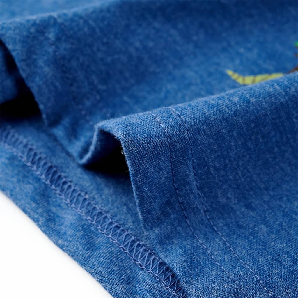 Kindershirt 128 gemêleerd donkerblauw - Image 6