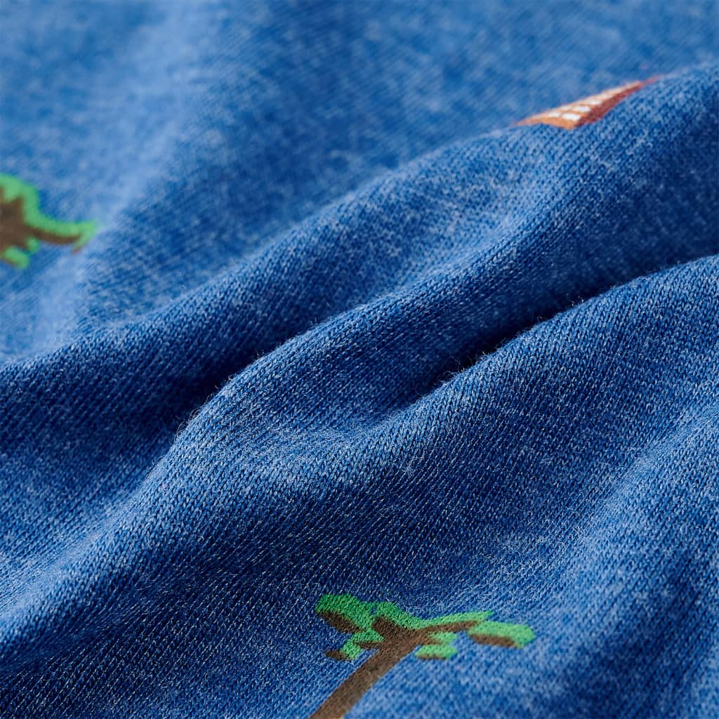 Kindershirt 128 gemêleerd donkerblauw - Image 7