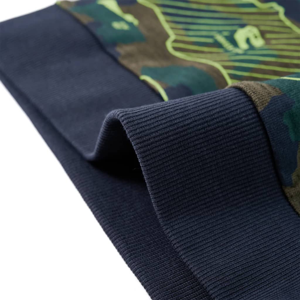 Kindershirt 128 gemêleerd donkerkakikleurig - Image 6