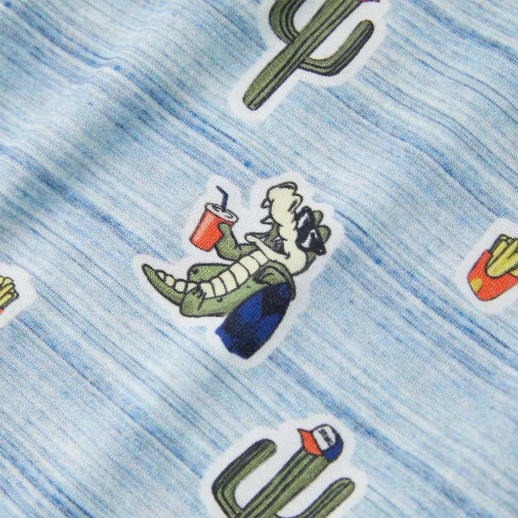 Kindershirt 128 gemengd blauw - Image 4