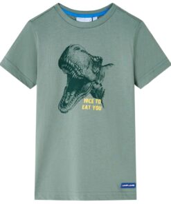 Kindershirt 128 kakikleurig