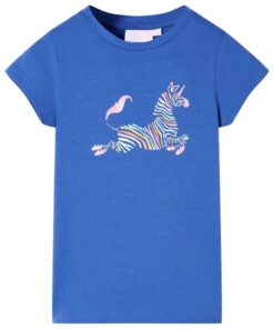 Kindershirt 128 kobaltblauw