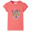 Kindershirt 128 koraalkleurig