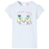 Kindershirt 128 lichtblauw