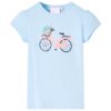 Kindershirt 128 lichtblauw