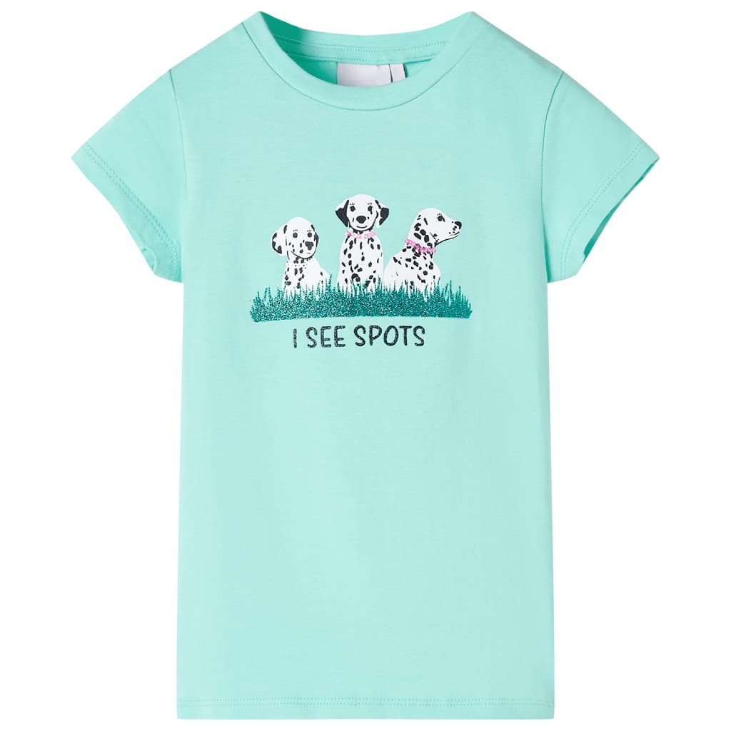 Kindershirt 128 lichtmint
