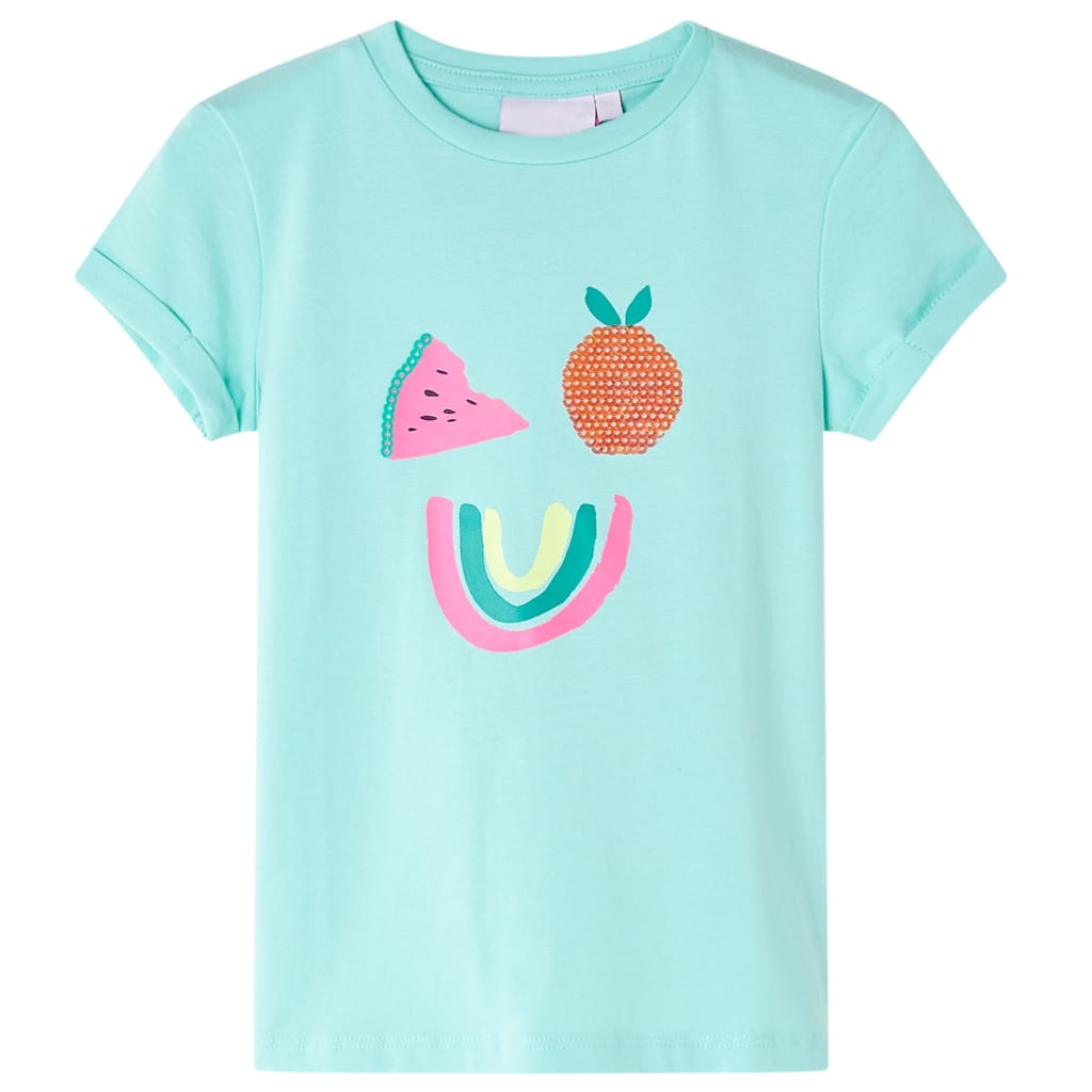 Kindershirt 128 lichtmint