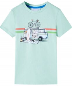 Kindershirt 128 lichtmint