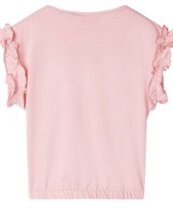 Kindershirt 128 lichtroze