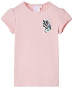 Kindershirt 128 lichtroze