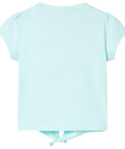 Kindershirt 128 lichtzeeblauw