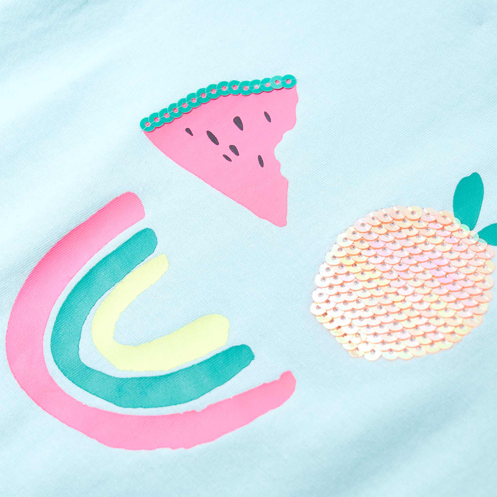 Kindershirt 128 lichtzeeblauw - Image 4