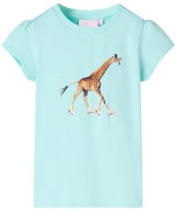 Kindershirt 128 lichtzeeblauw