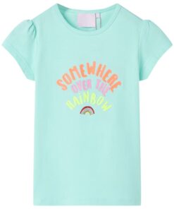 Kindershirt 128 lichtzeeblauw
