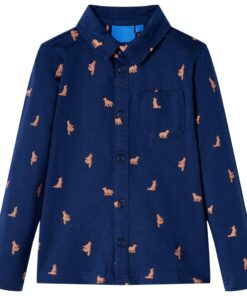 Kindershirt 128 marineblauw