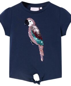 Kindershirt 128 marineblauw