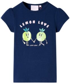 Kindershirt 128 marineblauw