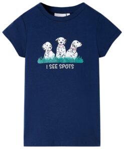 Kindershirt 128 marineblauw