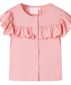 Kindershirt 128 middelroze