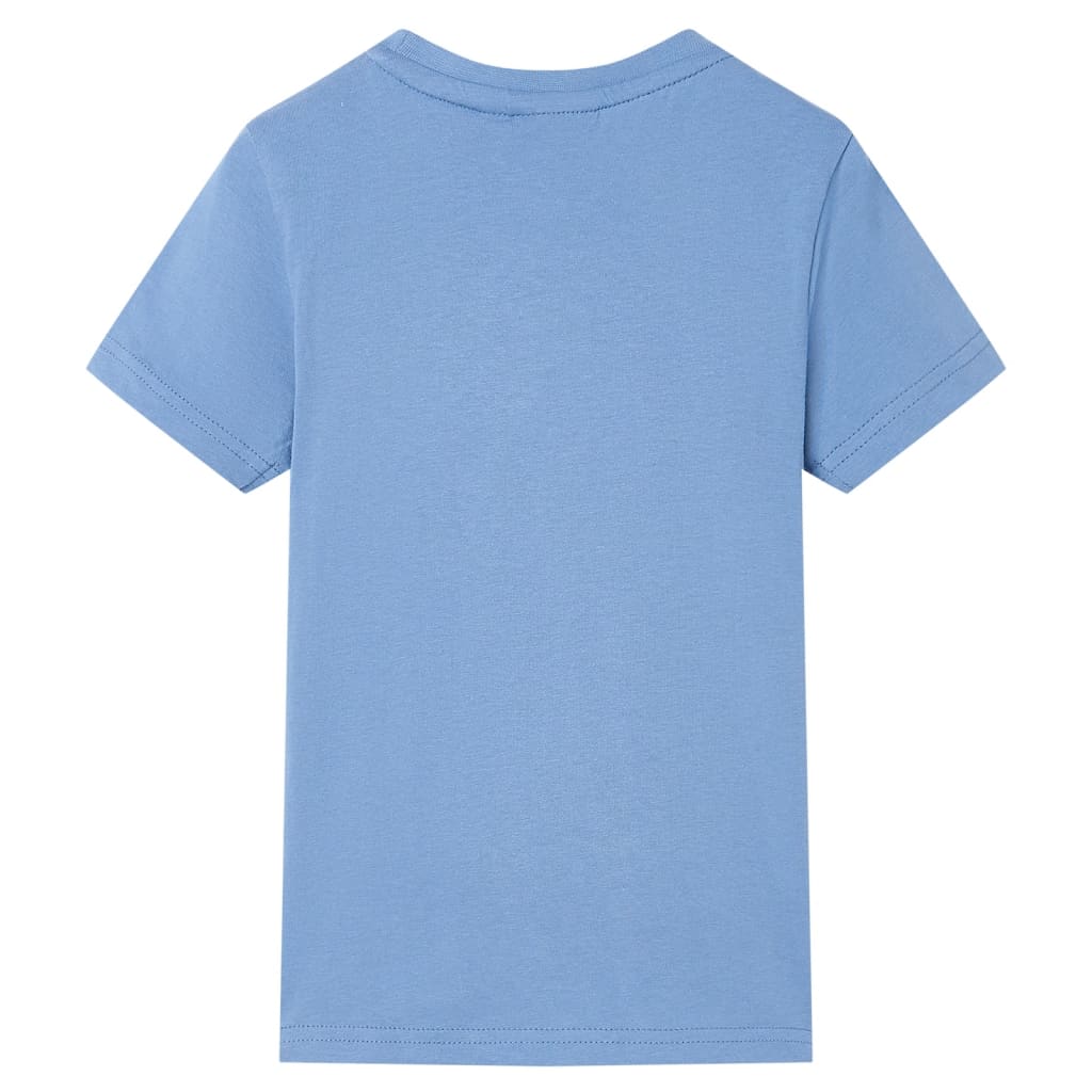 Kindershirt 128 middenblauw