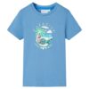Kindershirt 128 middenblauw