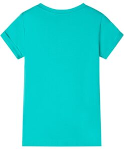 Kindershirt 128 mintkleurig