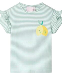 Kindershirt 128 mintkleurig