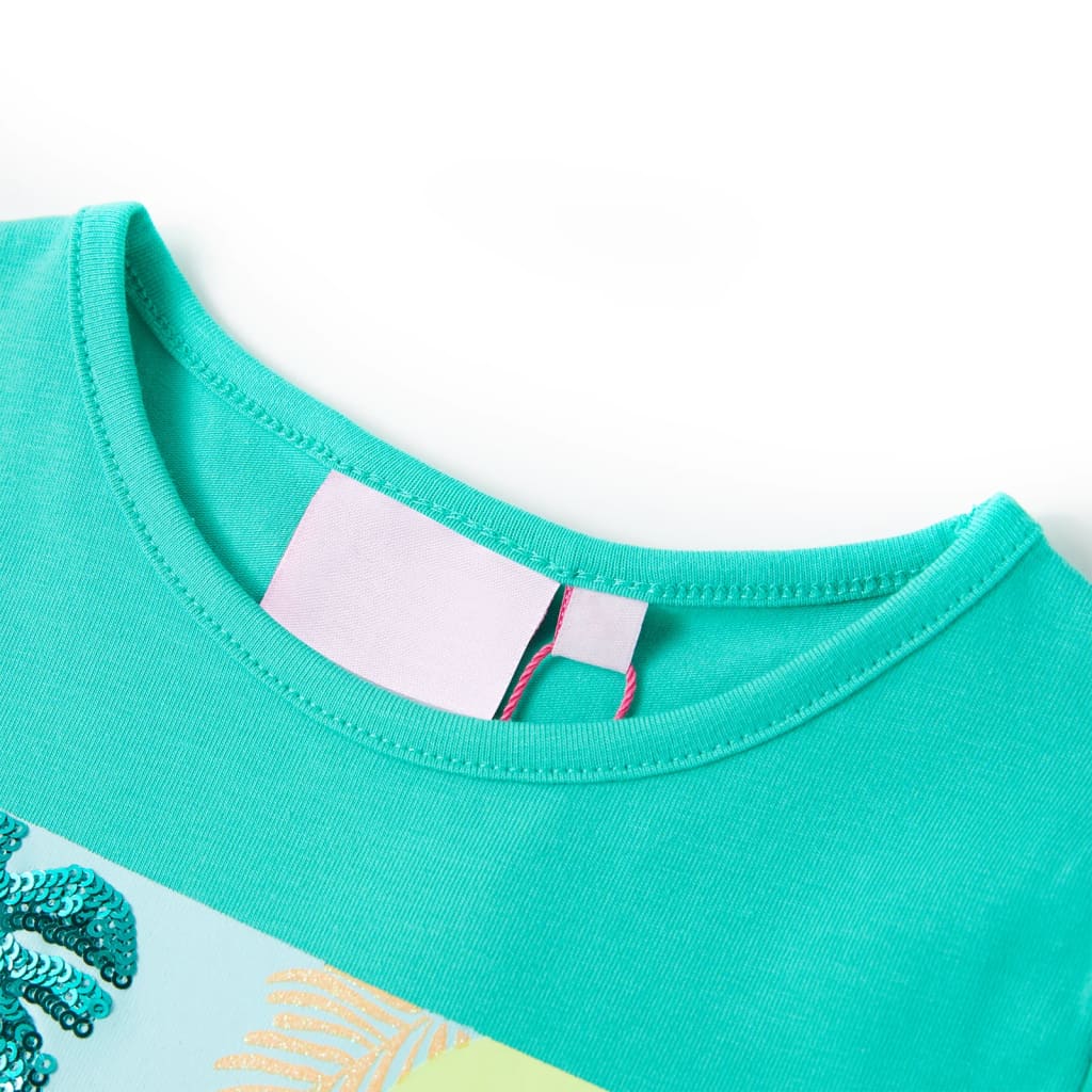 Kindershirt 128 mintkleurig - Image 3