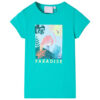 Kindershirt 128 mintkleurig