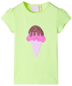 Kindershirt 128 neongeel