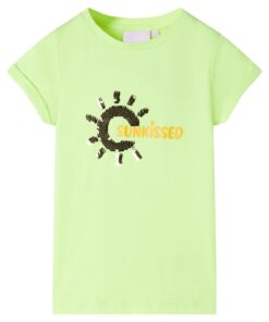 Kindershirt 128 neongeel