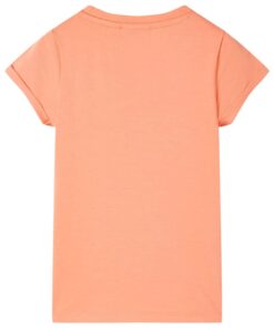 Kindershirt 128 perzikkleurig