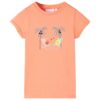 Kindershirt 128 perzikkleurig