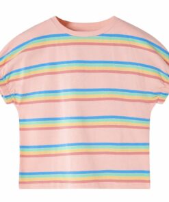 Kindershirt 128 perzikkleurig