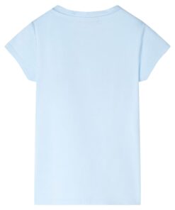 Kindershirt 128 zachtblauw