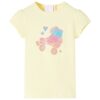 Kindershirt 128 zachtgeel