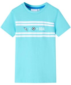 Kindershirt 128 zeeblauw