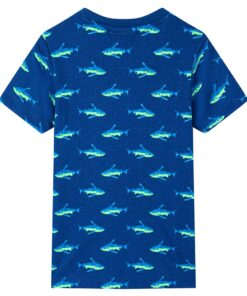 Kindershirt 140 donkerblauw