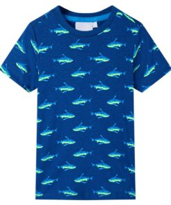 Kindershirt 140 donkerblauw