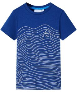 Kindershirt 140 donkerblauw