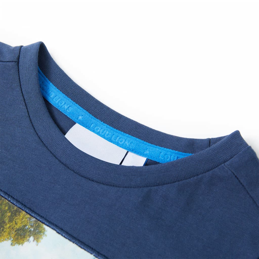 Kindershirt 140 donkerblauw - Image 3