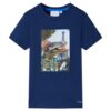 Kindershirt 140 donkerblauw