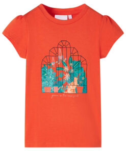Kindershirt 140 donkeroranje
