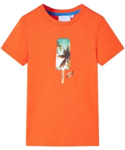 Kindershirt 140 donkeroranje
