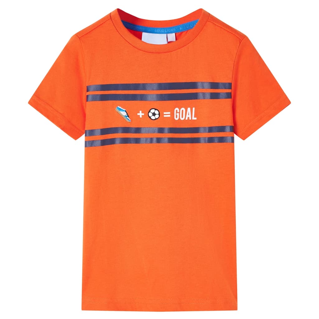 Kindershirt 140 donkeroranje