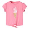 Kindershirt 140 fluorescerend felroze